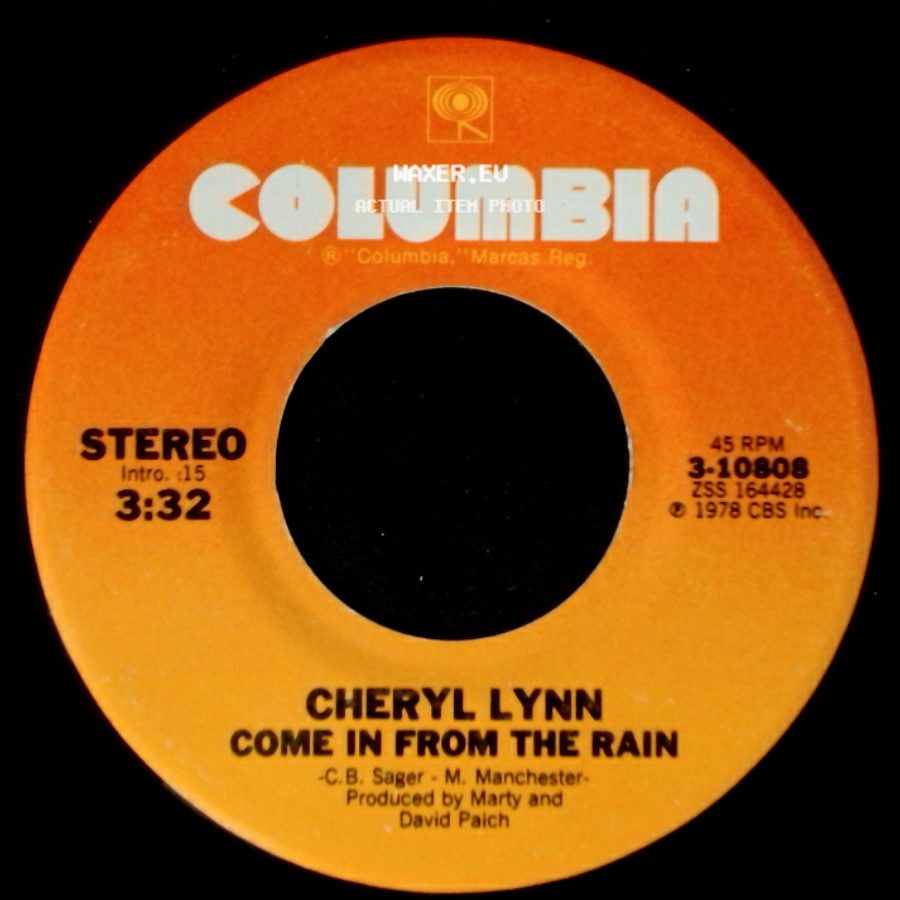 Cheryl Lynn - Got To Be Real / Come In From The Rain side B