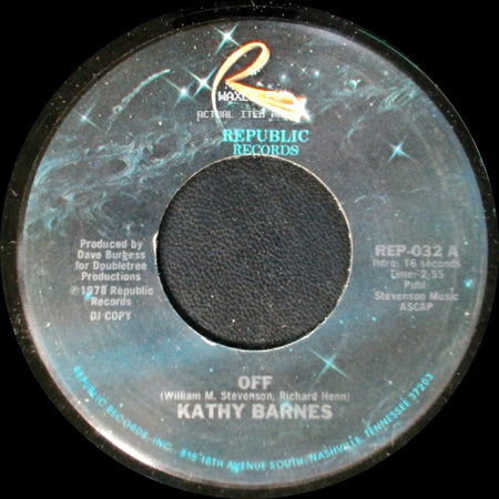 Kathy Barnes - Off / Off side A