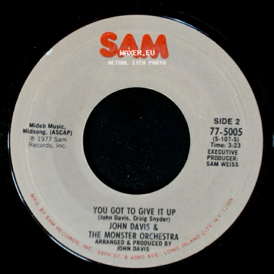 John Davis & The Monster Orchestra - Up Jumped The Devil / You Got To Give It Up side B