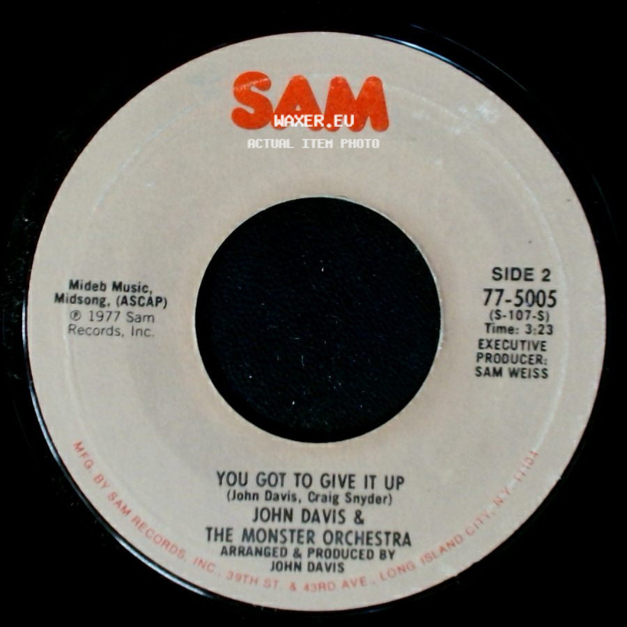 John Davis & The Monster Orchestra - Up Jumped The Devil / You Got To Give It Up side B