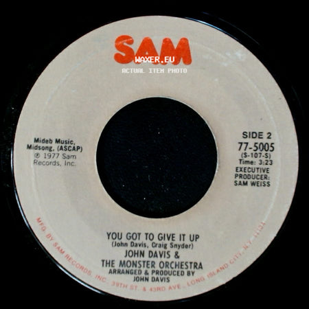 John Davis & The Monster Orchestra - Up Jumped The Devil / You Got To Give It Up side B
