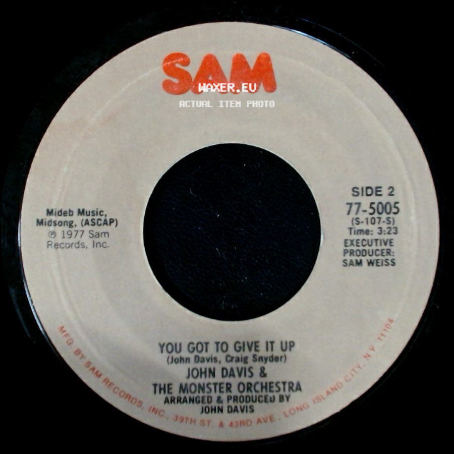 John Davis & The Monster Orchestra - Up Jumped The Devil / You Got To Give It Up side B