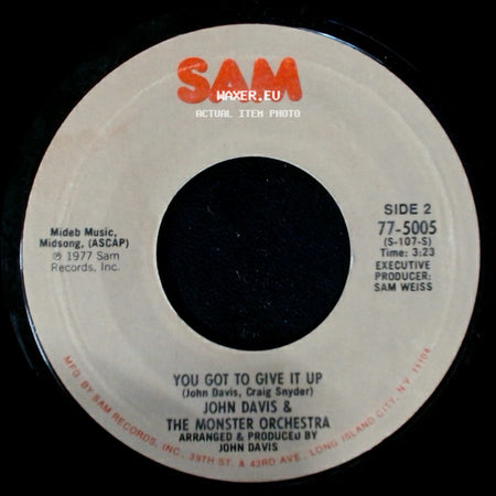 John Davis & The Monster Orchestra - Up Jumped The Devil / You Got To Give It Up side B