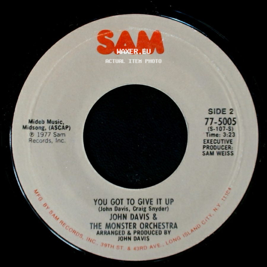 John Davis & The Monster Orchestra - Up Jumped The Devil / You Got To Give It Up side B