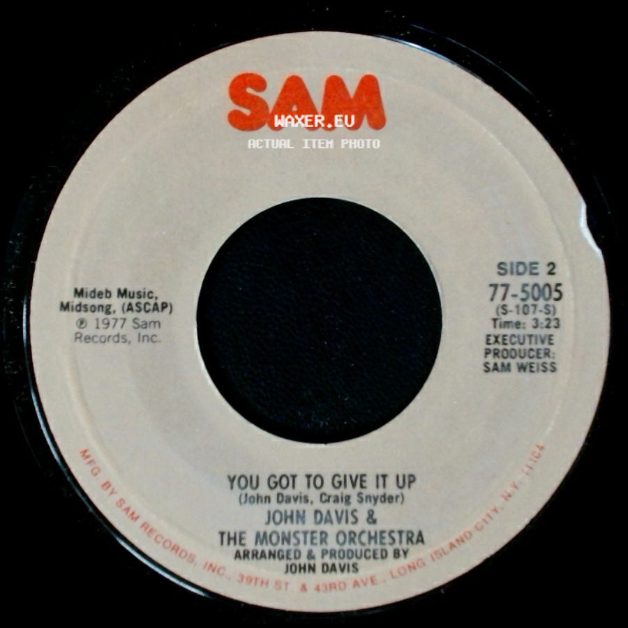 John Davis & The Monster Orchestra - Up Jumped The Devil / You Got To Give It Up side B