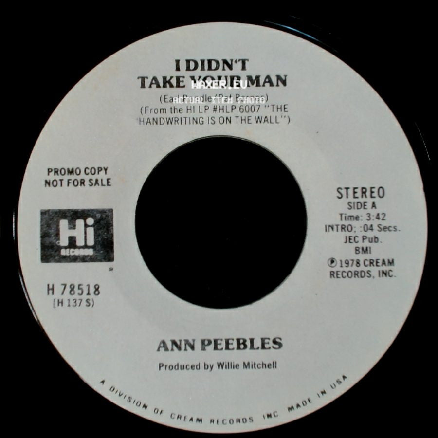 Ann Peebles - I Didn't Take Your Man / I Didn't Take Your Man side A