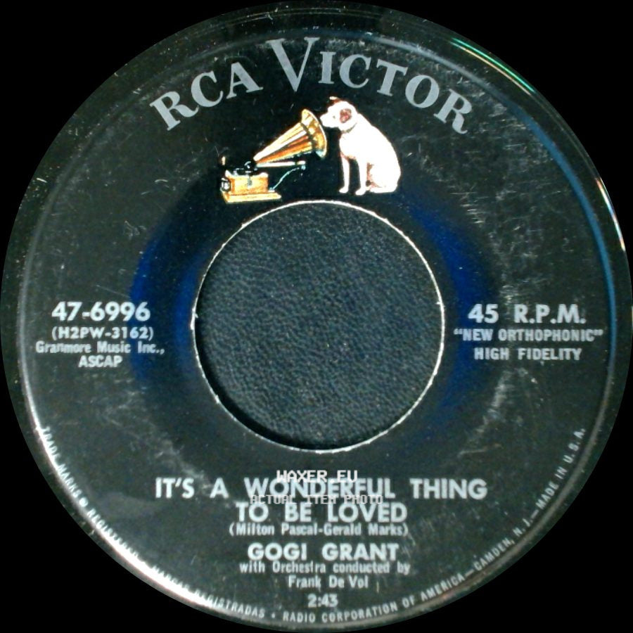 Gogi Grant - That's The Life For Me / It's A Wonderful Thing To Be Loved side B