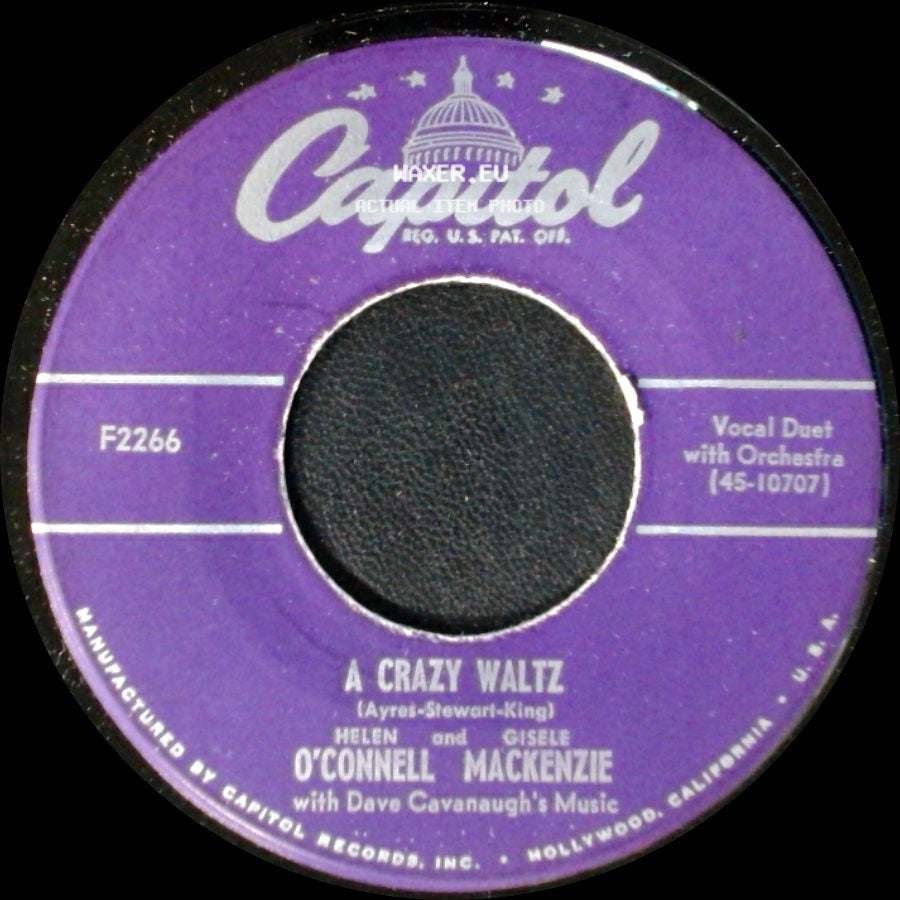 Helen And Gisele O'connell Mackenzie / Gisele And Helen Mackenzie O'connell - A Crazy Waltz / Water Can't Quench The Fire Of Love side A