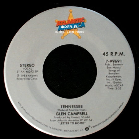 Glen Campbell - A Lady Like You / Tennessee side B