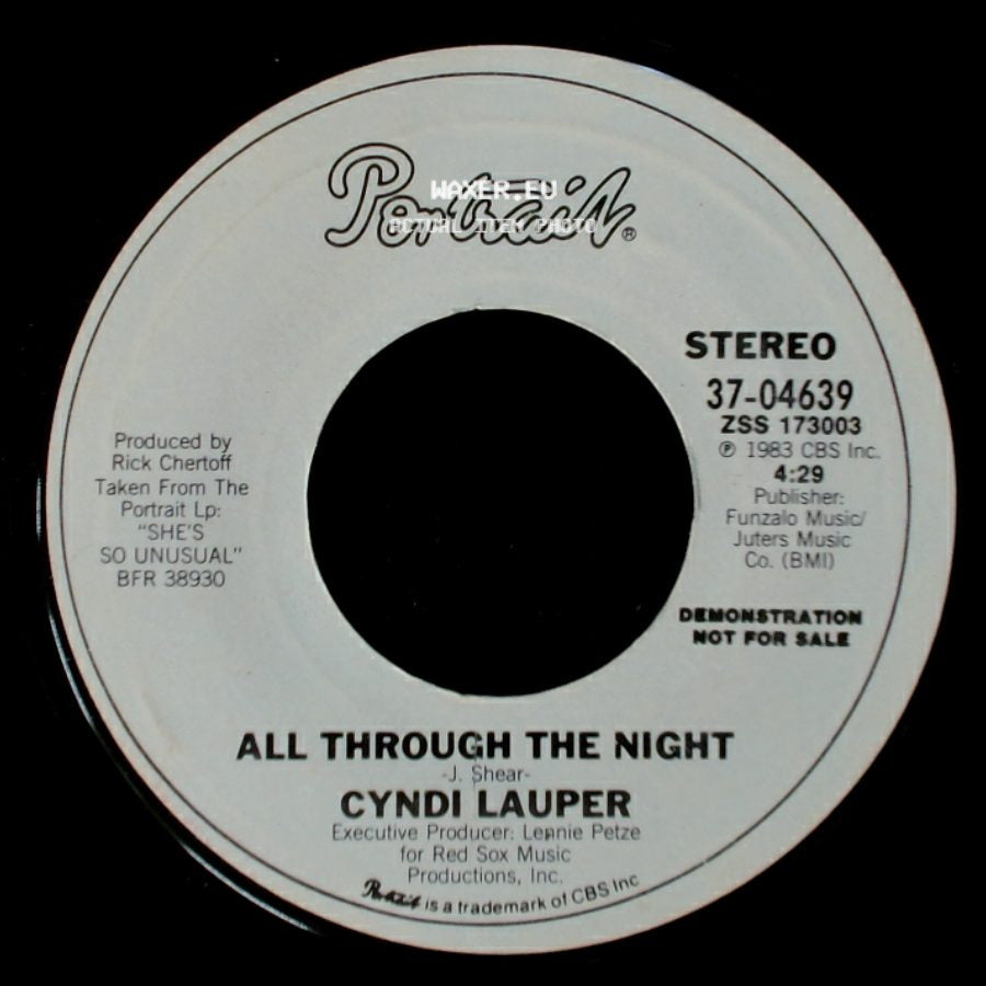 Cyndi Lauper - All Through The Night / All Through The Night side A