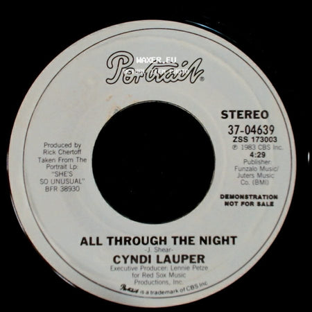 Cyndi Lauper - All Through The Night / All Through The Night side B