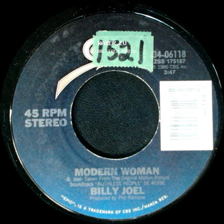 Billy Joel - Modern Woman / Sleeping With The Television On side A