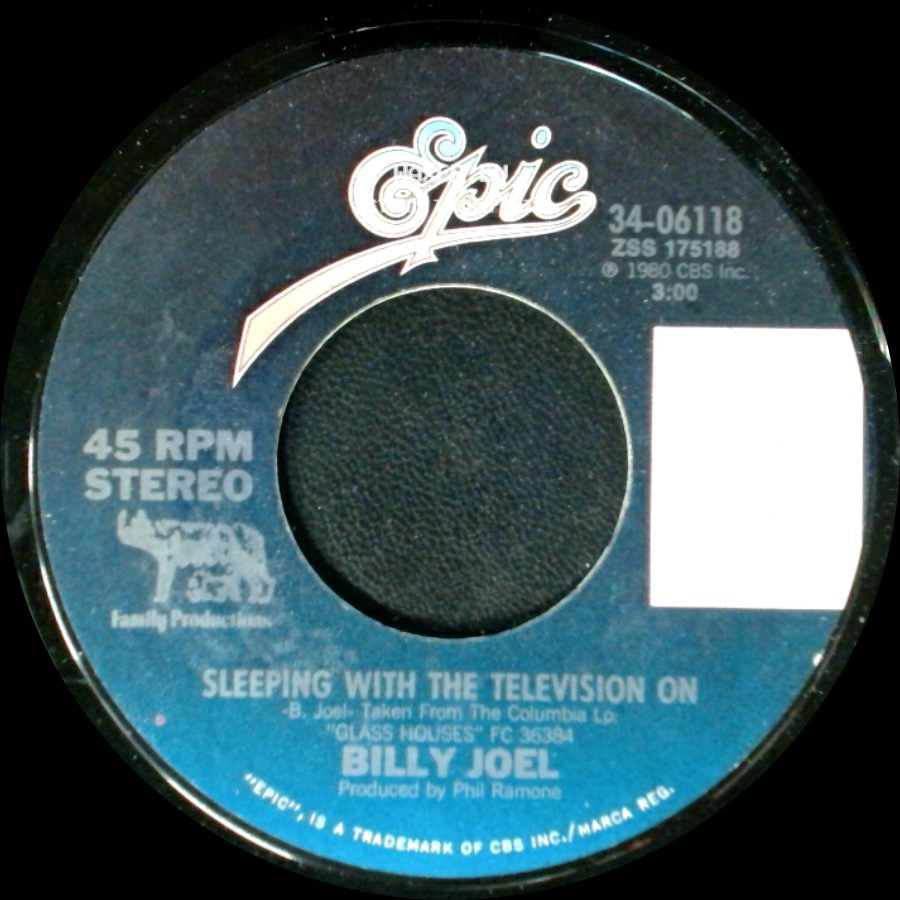 Billy Joel - Modern Woman / Sleeping With The Television On side B
