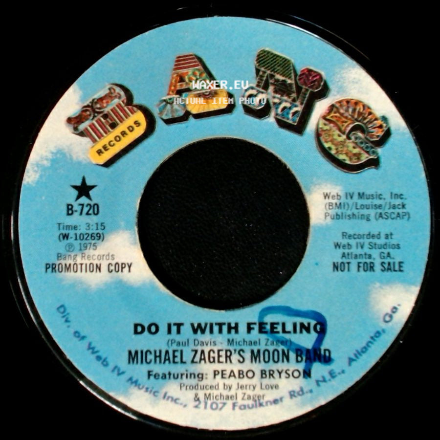 Michael Zager's Moon Band Featuring Peabo Bryson - Do It With Feeling / Do It With Feeling side A