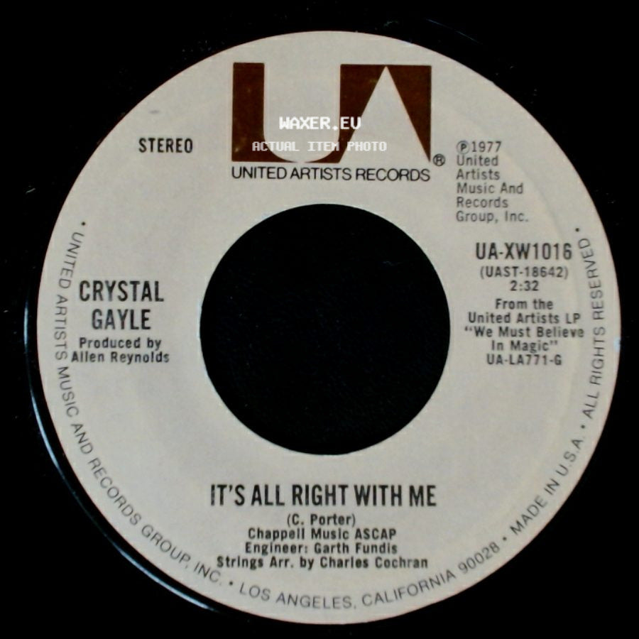 Crystal Gayle - Don't It Make My Brown Eyes Blue / It's All Right With Me side B