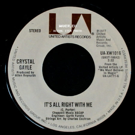 Crystal Gayle - Don't It Make My Brown Eyes Blue / It's All Right With Me side B