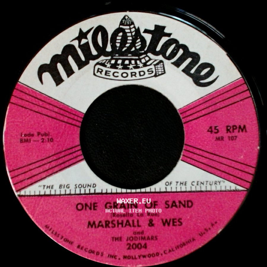 Marshall & Wes And The Jodimars - Time (Is Endless) / One Grain Of Sand side B