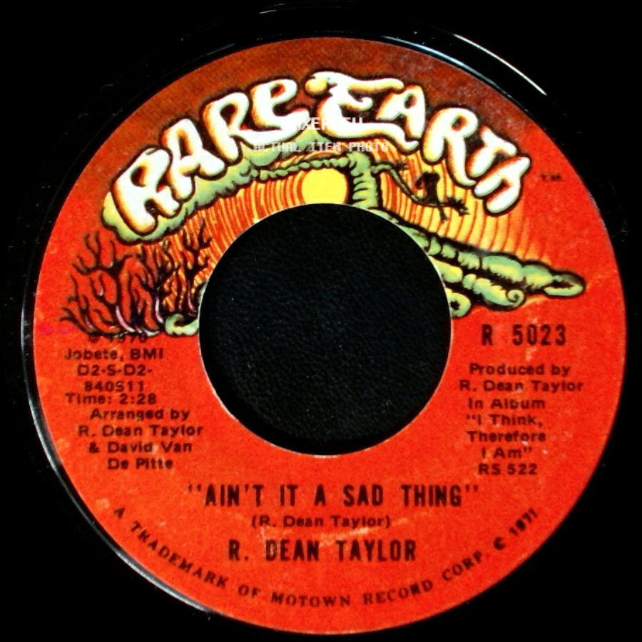 R. Dean Taylor - Ain't It A Sad Thing / Back Street side A