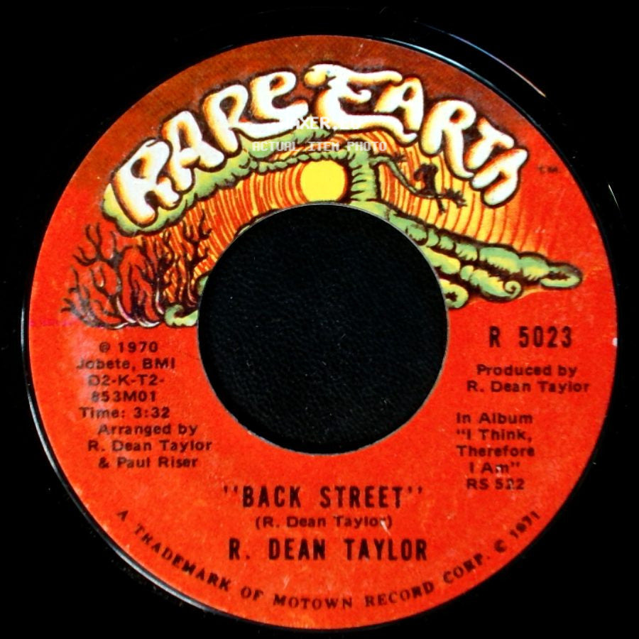R. Dean Taylor - Ain't It A Sad Thing / Back Street side B