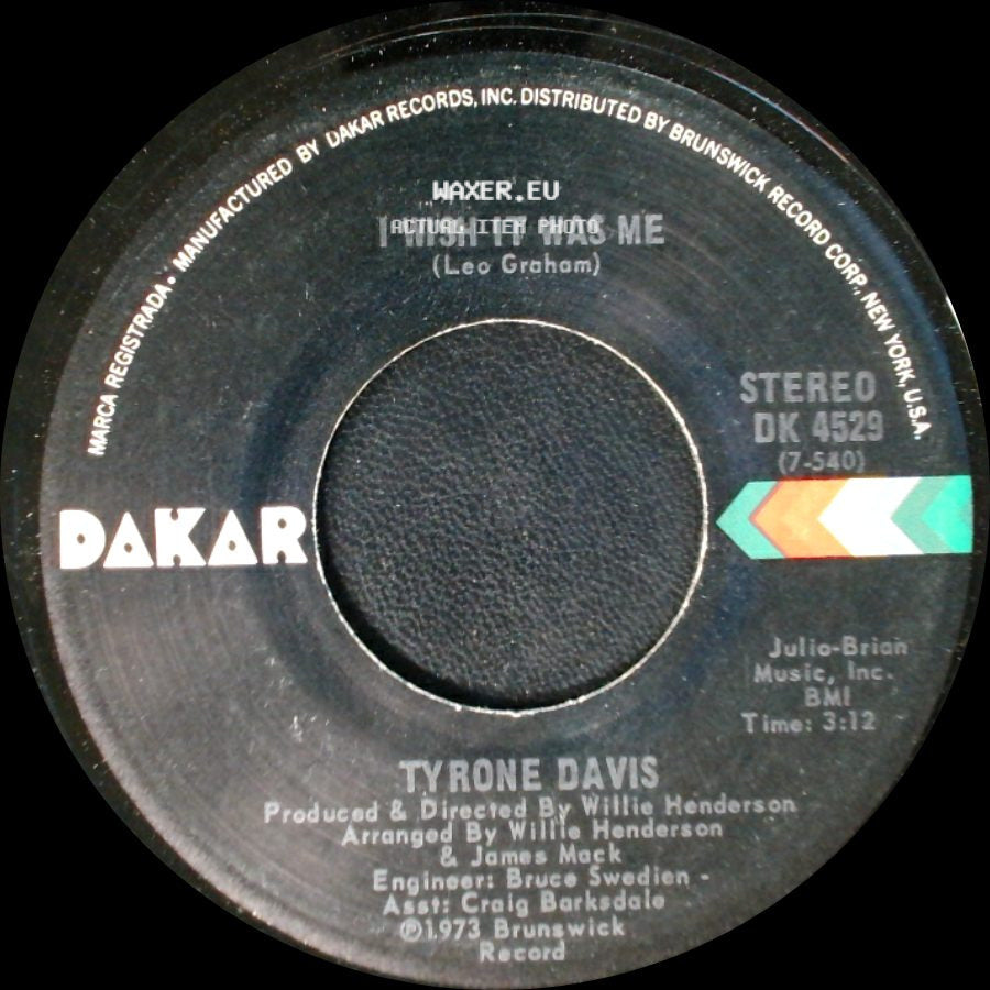 Tyrone Davis - You Don't Have To Beg Me To Stay / I Wish It Was Me side B