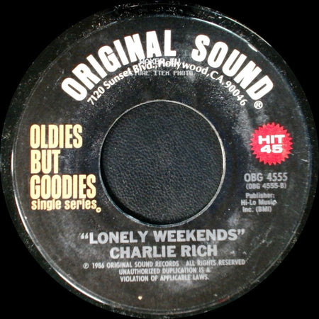 Al Wilson / Charlie Rich - Show And Tell / Lonely Weekends side B