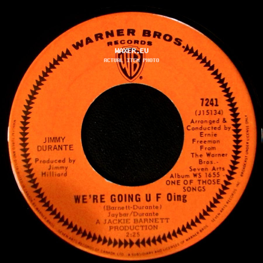 Maurice Chevalier & Jimmy Durante / Jimmy Durante - Dear World / We're Going U F Oing side B