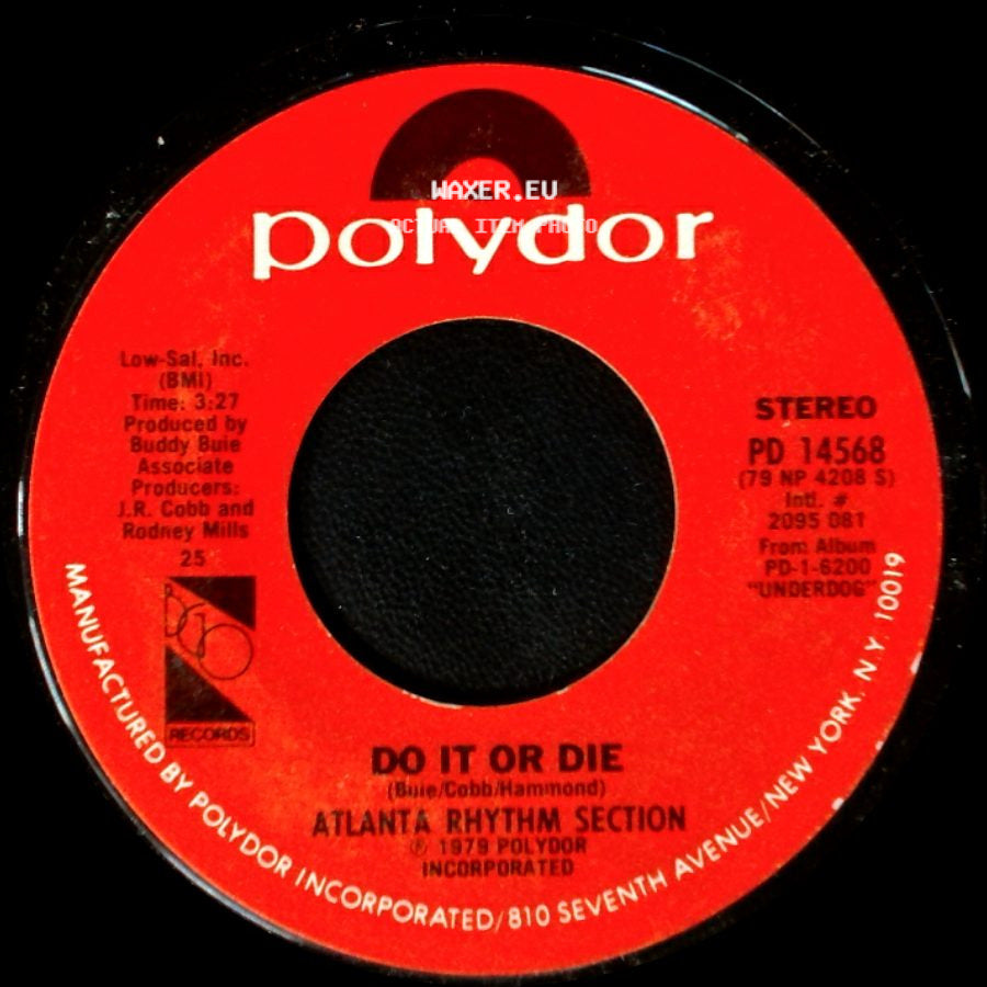 Atlanta Rhythm Section - My Song / Do It Or Die side B