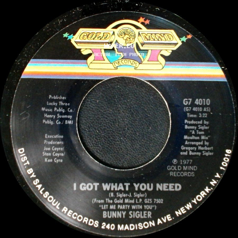 Bunny Sigler - It's Time To Twist / I Got What You Need side B