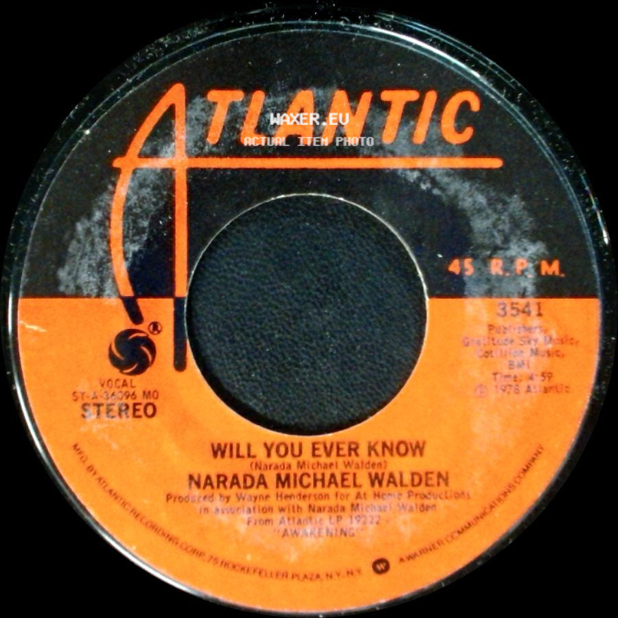 Narada Michael Walden - Will You Ever Know / I Don't Want Nobody Else (To Dance With You) side A