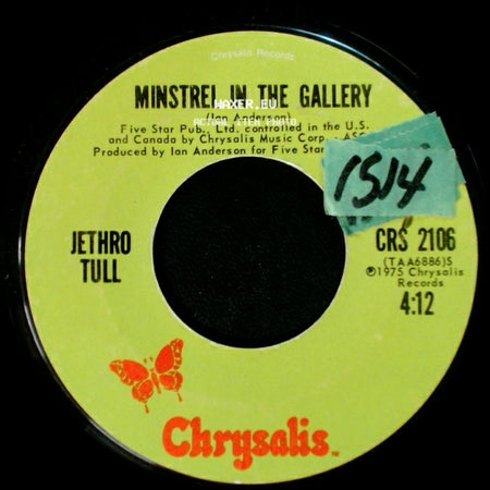 Jethro Tull - Minstrel In The Gallery / Summer Day Sand side A