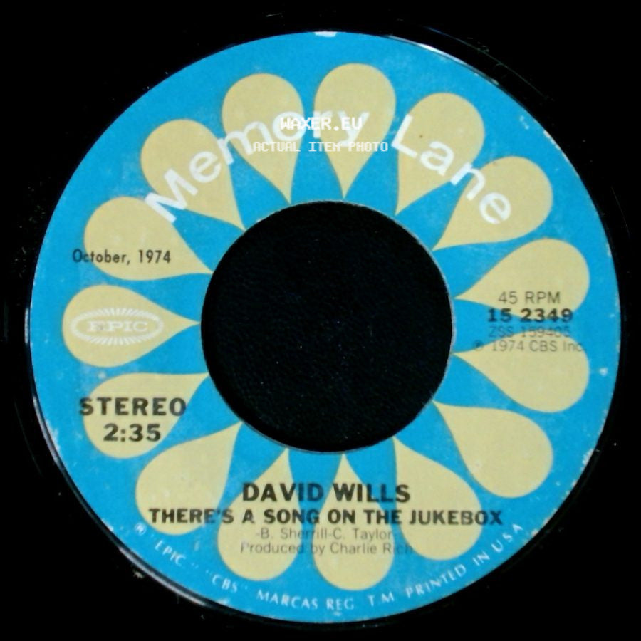 David Wills - There's A Song On The Jukebox / From Barrooms To Bedrooms side A