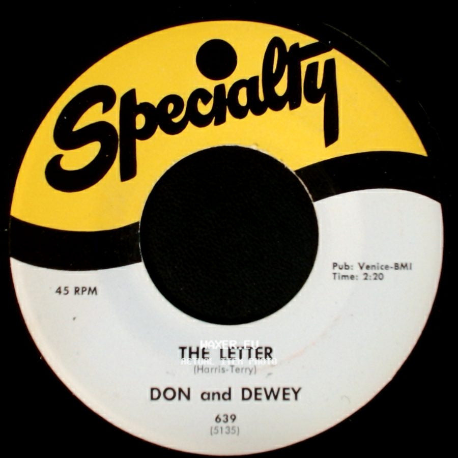 Don And Dewey - The Letter / Koko Joe side A