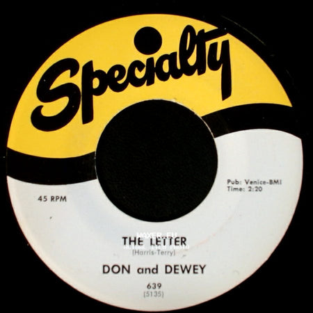 Don And Dewey - The Letter / Koko Joe side A