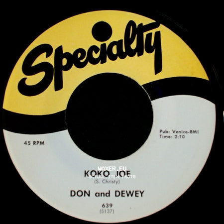 Don And Dewey - The Letter / Koko Joe side B