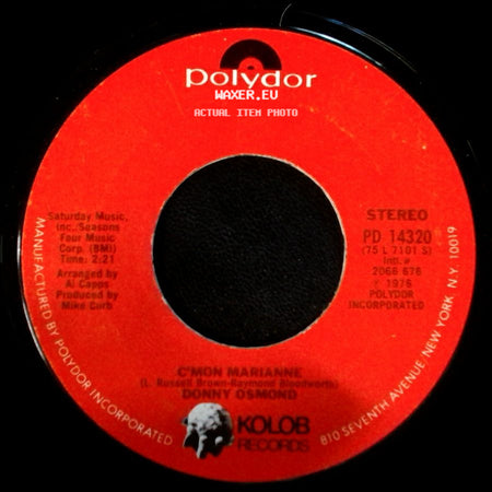 Donny Osmond - Old Man Auctioneer / C'mon Marianne side B