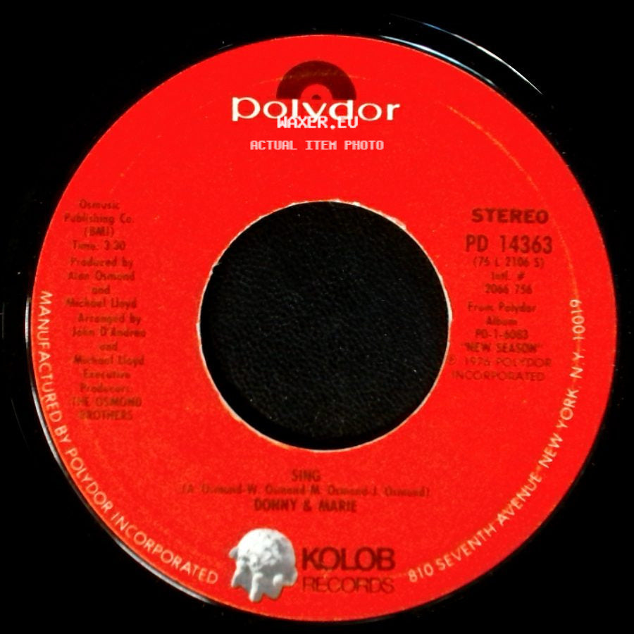 Donny & Marie - Ain't Nothing Like The Real Thing / Sing side B
