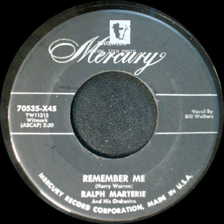 Ralph Marterie And His Orchestra - Blue Mirage (Don't Go) / Remember Me side B