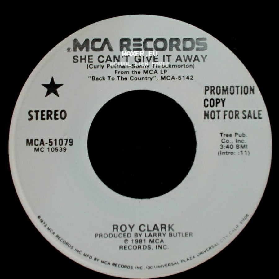 Roy Clark - She Can't Give It Away / She Can't Give It Away side B
