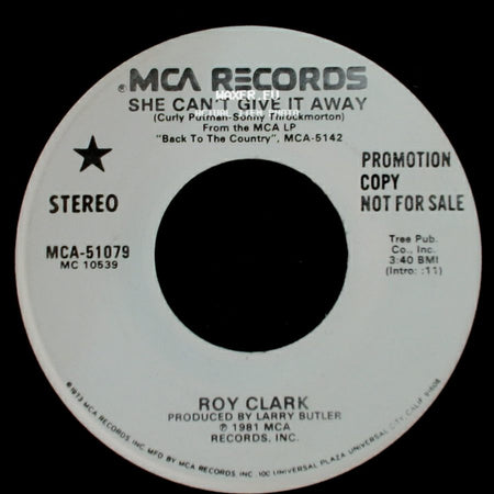 Roy Clark - She Can't Give It Away / She Can't Give It Away side B