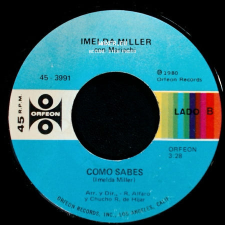 Imelda Miller Con Mariachi - Jilguero Canta Jilguero / Como Sabes side B