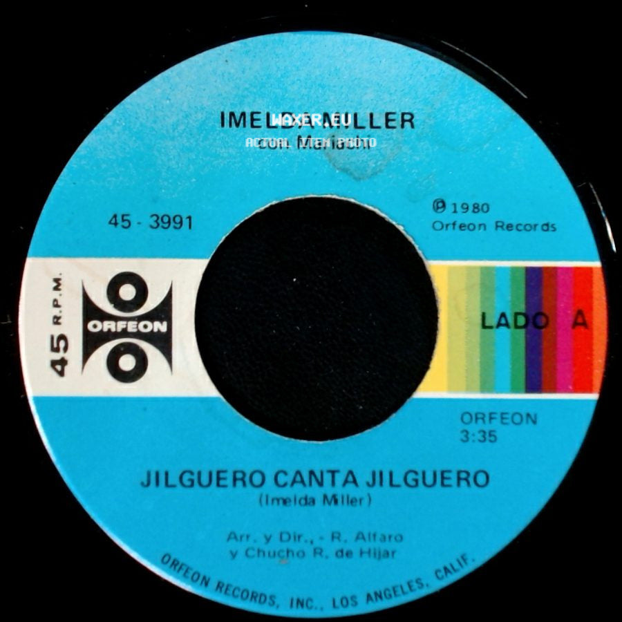 Imelda Miller Con Mariachi - Jilguero Canta Jilguero / Como Sabes side A