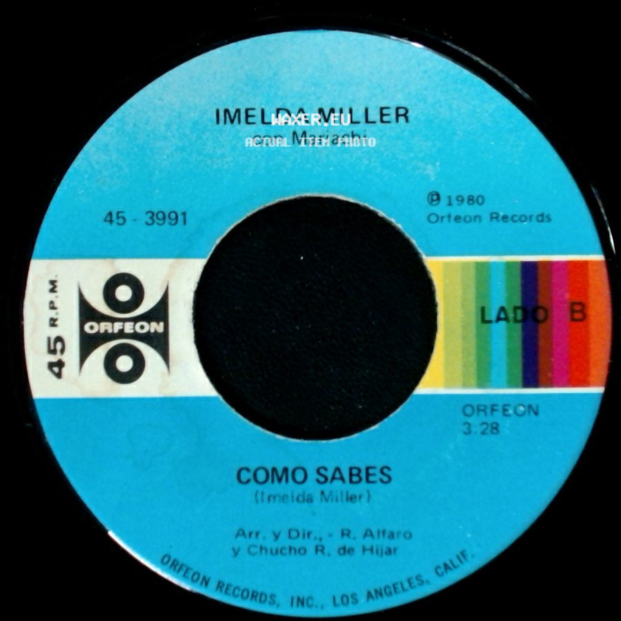 Imelda Miller Con Mariachi - Jilguero Canta Jilguero / Como Sabes side B