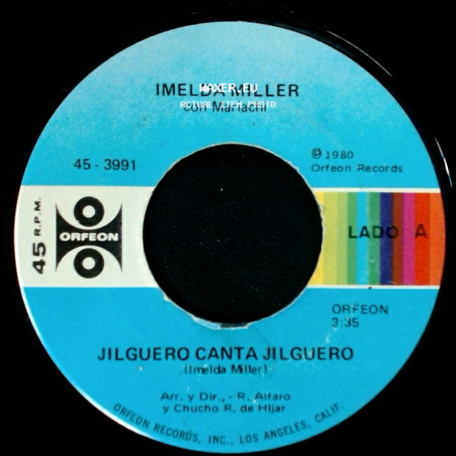 Imelda Miller Con Mariachi - Jilguero Canta Jilguero / Como Sabes side A