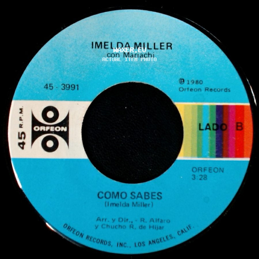 Imelda Miller Con Mariachi - Jilguero Canta Jilguero / Como Sabes side B