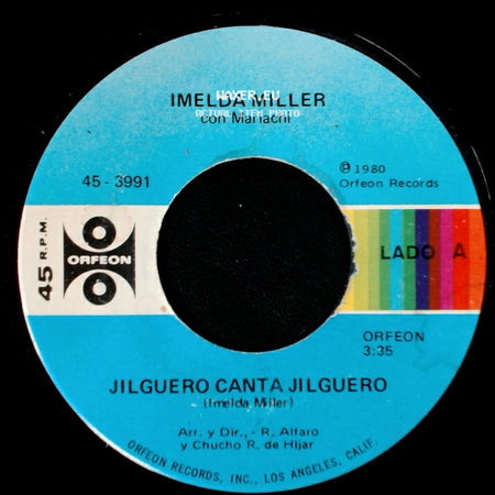 Imelda Miller Con Mariachi - Jilguero Canta Jilguero / Como Sabes side A