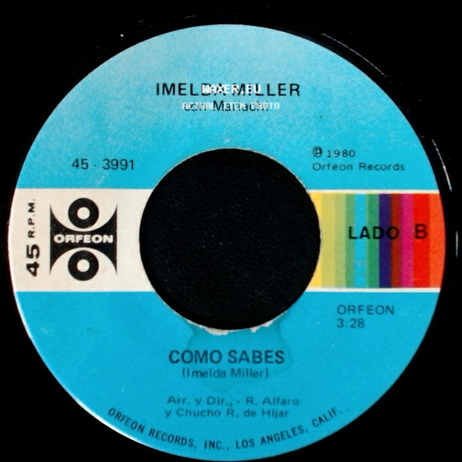Imelda Miller Con Mariachi - Jilguero Canta Jilguero / Como Sabes side B