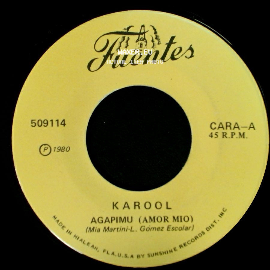 Karool - Agapimu (Amor Mio) / Quien Lo Creyera side A