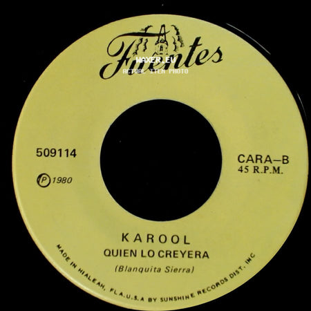 Karool - Agapimu (Amor Mio) / Quien Lo Creyera side B