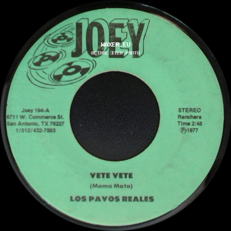Los Pavos Reales - Vete Vete / Te Quiero Como Nunca side A