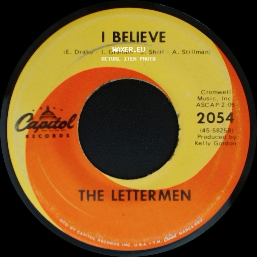 The Lettermen - Goin' Out Of My Head / Can't Take My Eyes Off You / I Believe side B